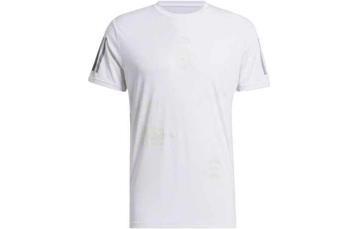 Adidas Adidas T Shirts Men's White Crew Neck Moderate Straight Fit