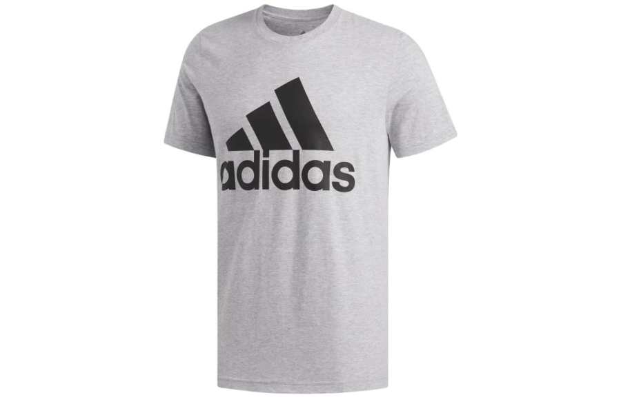 Adidas Adidas T Shirts Men's Gray Crew Neck Moderate Straight Fit