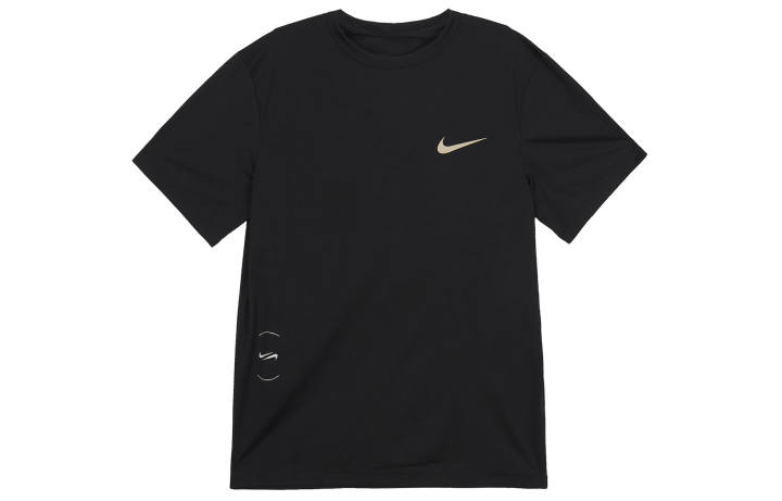 Nike Nike T Shirts Men's Black Crew Neck Moderate Straight Fit