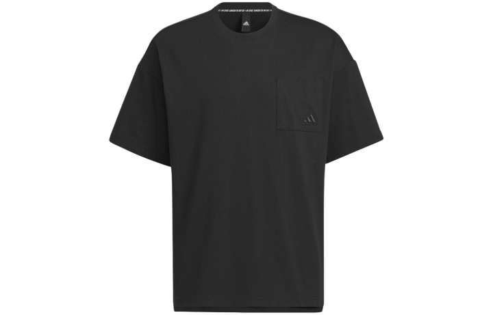Adidas Adidas T Shirts Men's Black Crew Neck Moderate Straight Fit