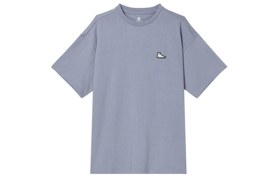 Converse T Shirts Unisex Blue Crew Neck Moderate Straight Fit