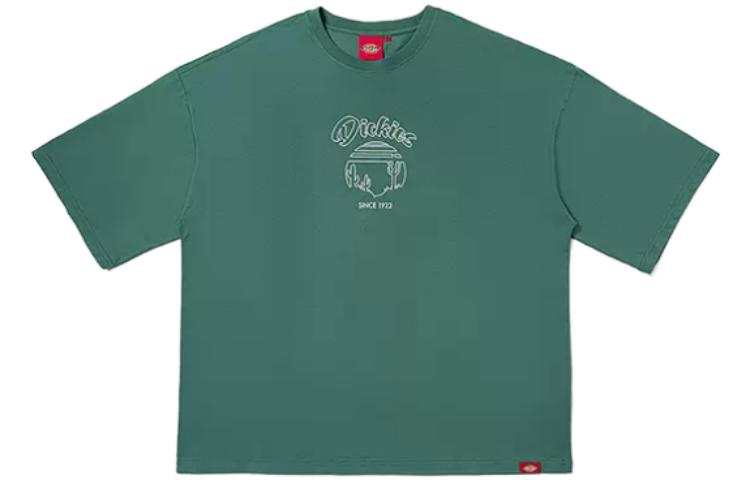 Dickies T Shirts Unisex Green Crew Neck Moderate Straight Fit