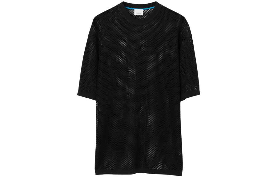 Burberry 【Previous Season】Equestrian Knight detail semi-sheer T-shirt