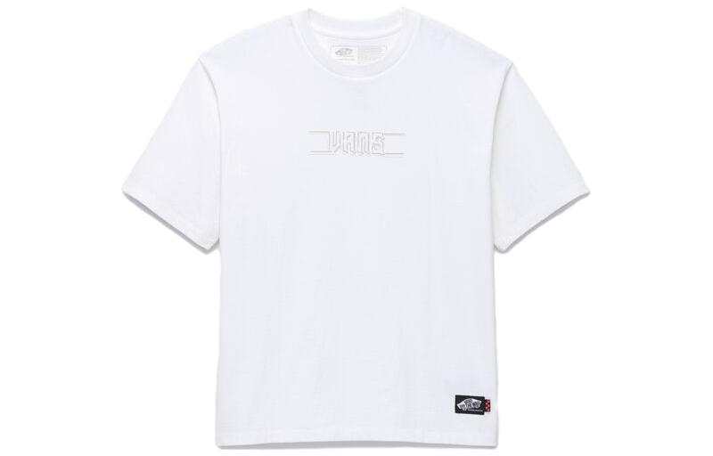 Vans T Shirts Men's White Crew Neck Moderate Straight Fit