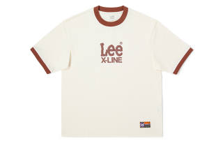 Lee T Shirts Unisex Ecru Crew Neck Moderate Straight Fit
