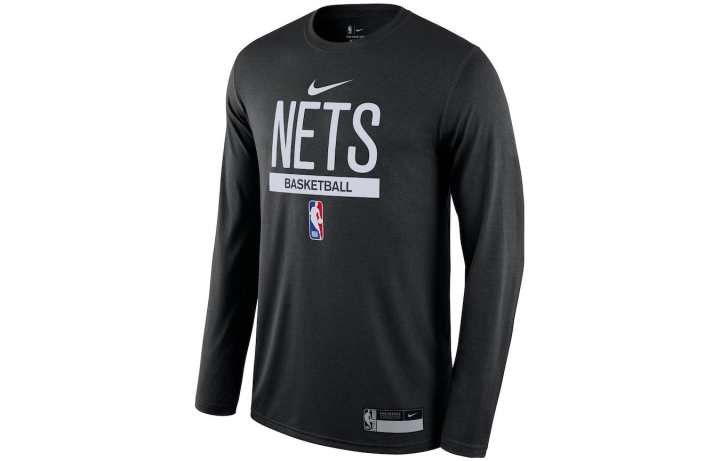 Nike Nike Nba Brooklyn Nets Team Logo Long Sleeve Dri Fit T shirt