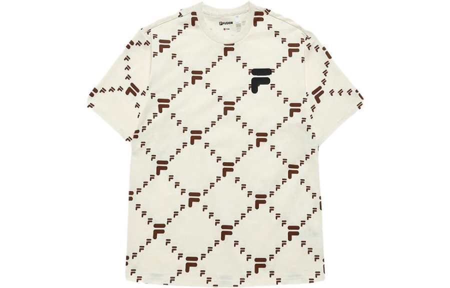 FILA FUSION T Shirt Unisex Antique Inspired Style White