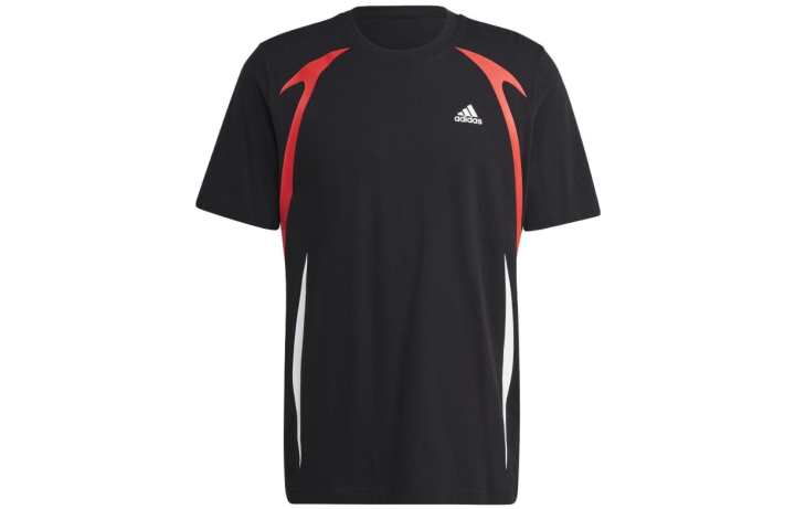 Adidas Adidas T Shirts Men's Black Crew Neck Moderate Straight Fit