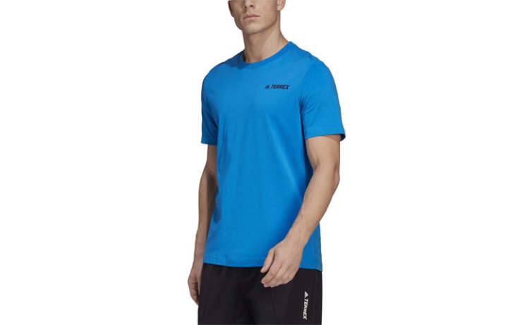Adidas Adidas TX MOUN GFX TEE T Shirt Men's Blue