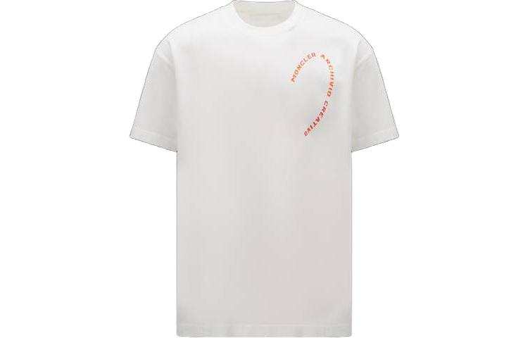 Moncler T Shirts Men's White Crew Neck Moderate