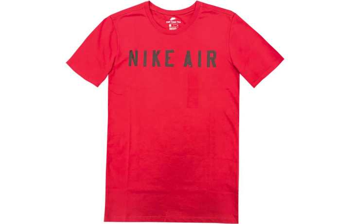 Nike Nike T Shirts Men's Red Crew Neck Moderate Straight Fit