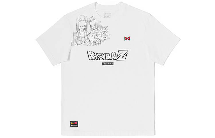 Lee X Dragon Ball Lee X T Shirts Unisex White Crew Neck Moderate Straight Fit