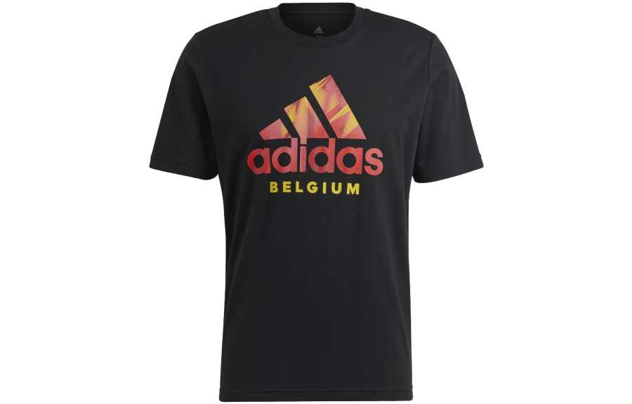 Adidas Adidas T Shirts Men's Black Crew Neck Moderate Straight Fit