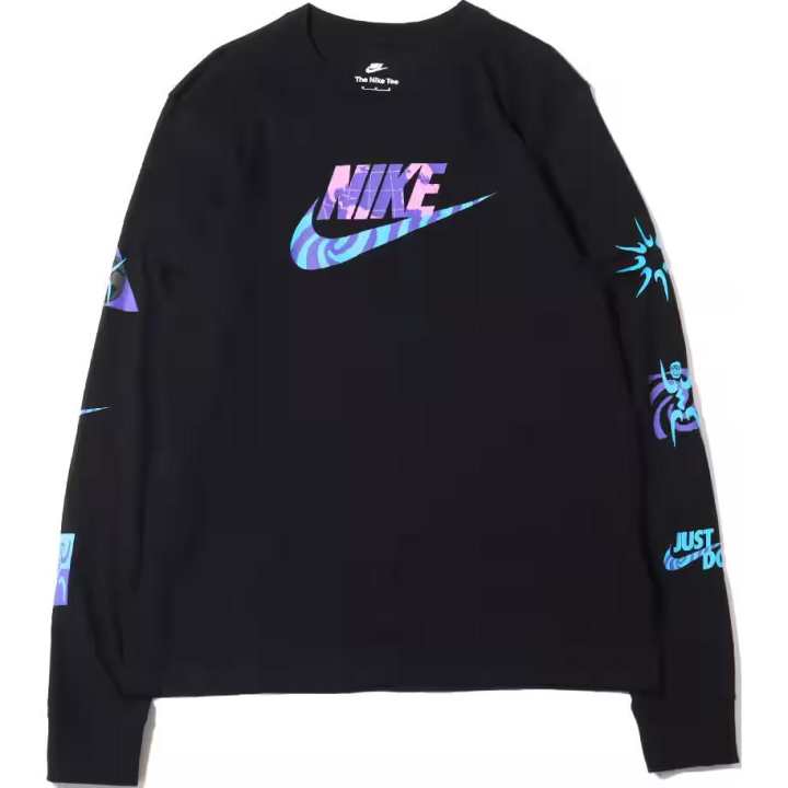 Nike Nike T Shirts Men's Black Crew Neck Moderate Straight Fit