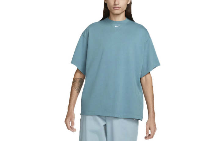 Nike Nike T Shirts Men's Light Green Crew Neck Moderate Straight Fit