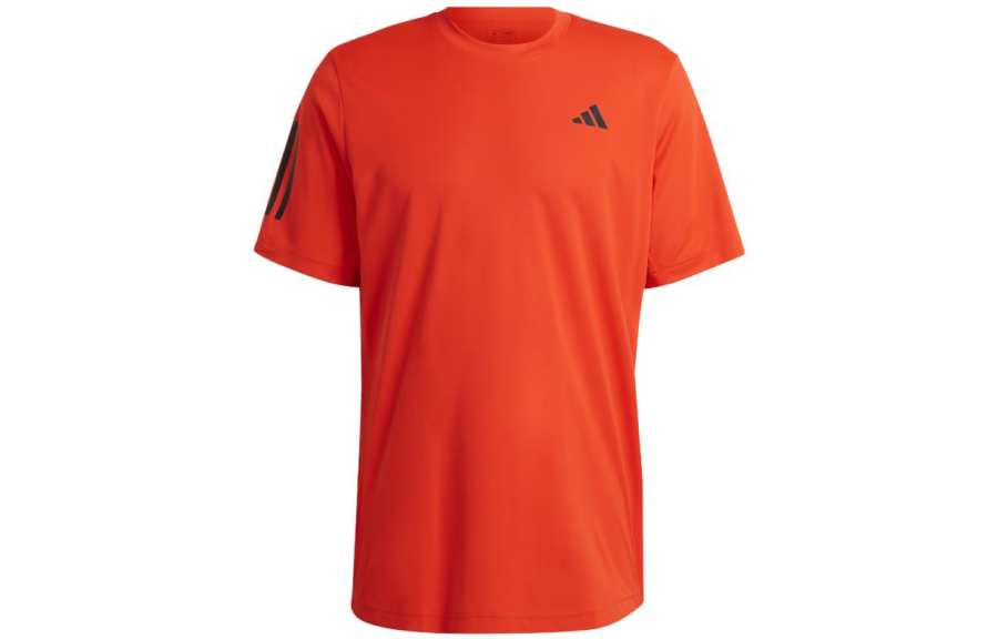 Adidas Adidas T Shirts Men's Bold Orange Crew Neck Moderate Straight Fit
