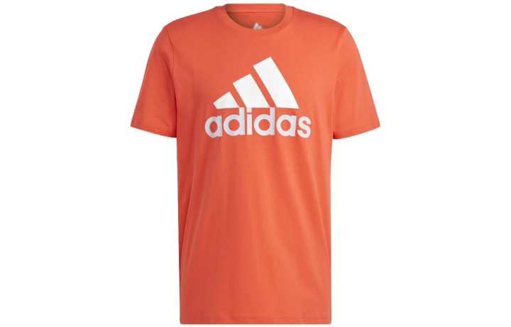 Adidas Adidas T Shirts Men's Orange Crew Neck Thin