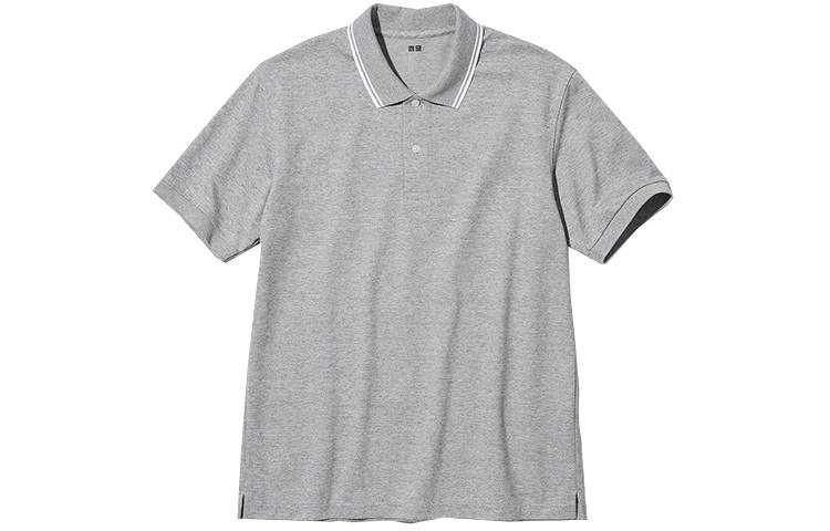 UNIQLO Polo Shirts Men's Gray Polo Collar Moderate