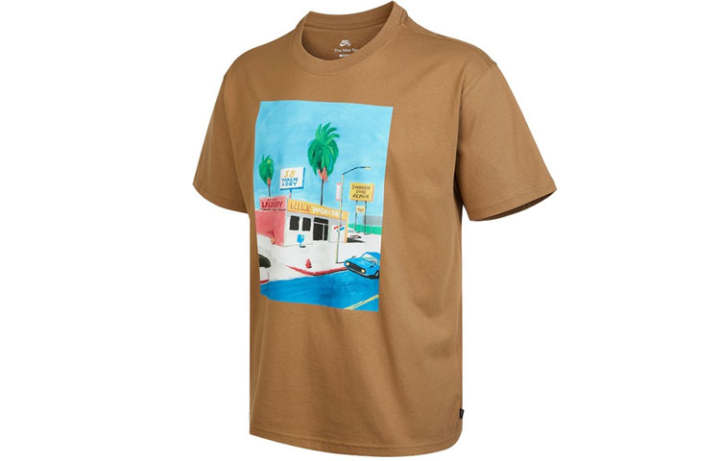 Nike Nike T Shirt Men's Dark Floating Wood Brown