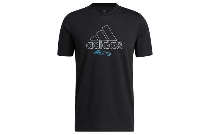 Adidas Adidas Set in Sleeve T Shirt Men's Black