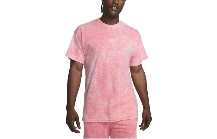 Nike Nike T Shirts Men's Pink Crew Neck Moderate Straight Fit