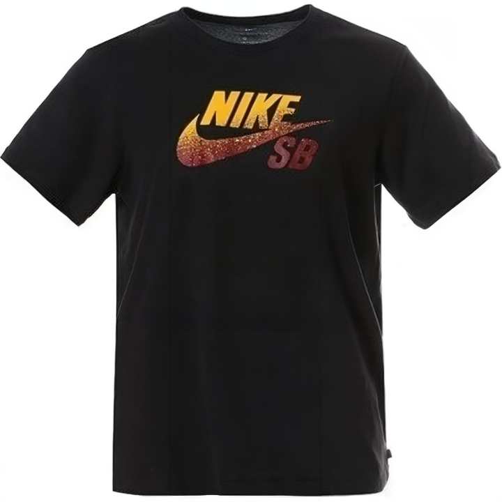 Nike Nike T Shirts Men's Black Crew Neck Moderate Straight Fit