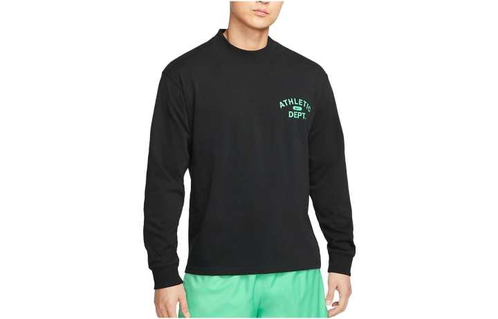 Nike Nike T Shirts Men's Black Crew Neck Moderate Straight Fit