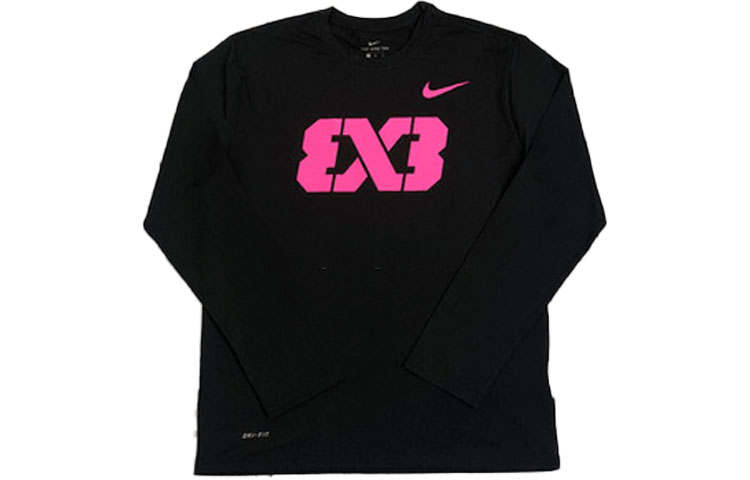Nike Nike T Shirts Unisex Black Pink Crew Neck Moderate Straight Fit