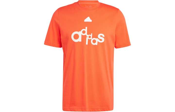 Adidas Adidas T Shirts Men's Orange Crew Neck Moderate Straight Fit