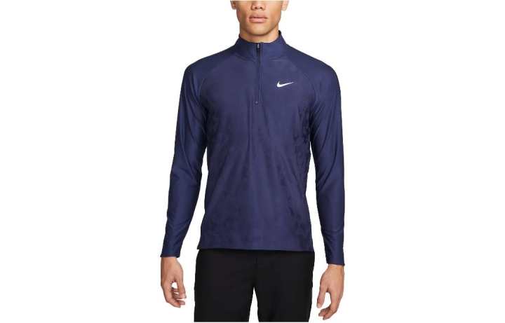 Nike Nike T Shirts Men's Navy Blue Stand Collar Moderate Straight Fit