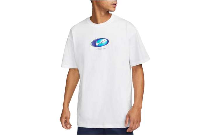 Nike Nike T Shirts Men's White Crew Neck Moderate Straight Fit