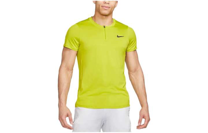Nike Nike T Shirts Men's Yellow Green Crew Neck Moderate Straight Fit