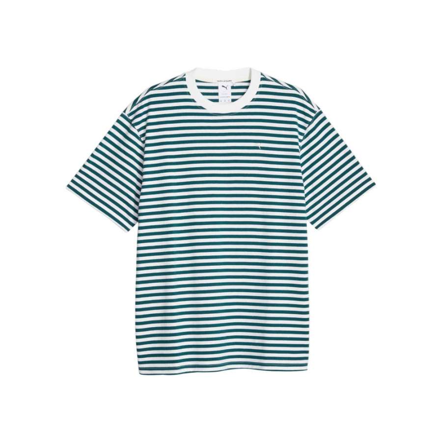 PUMA Camiseta T Shirts Unisex Green Crew Neck Moderate Straight Fit