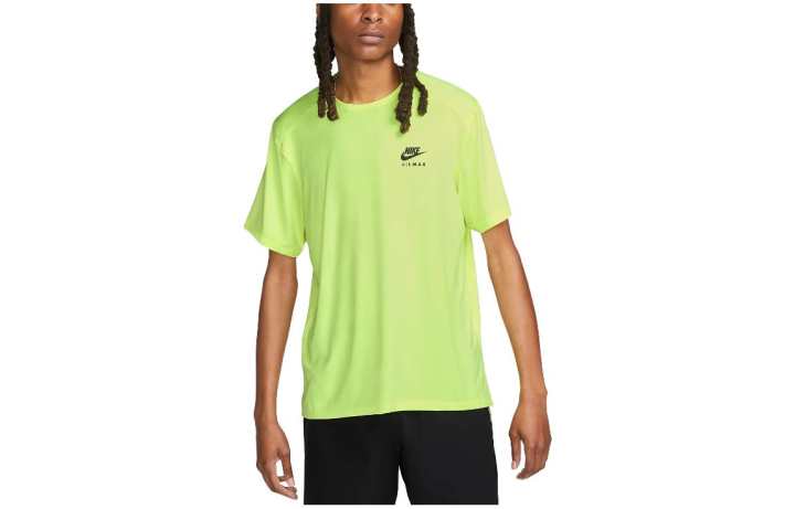 Nike Nike T Shirts Men's Green Yellow Crew Neck Moderate Straight Fit