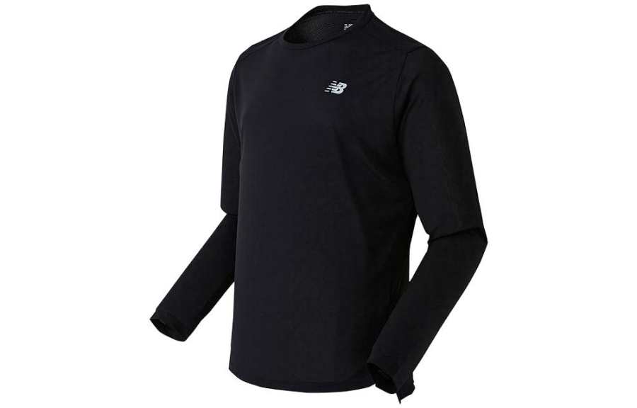 New Balance New Balance T Shirts Men's Black Crew Neck Moderate Straight Fit