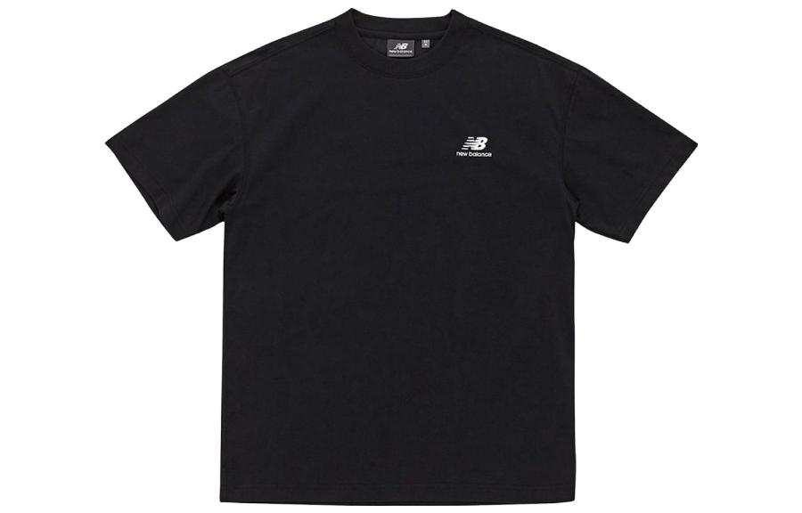 New Balance New Balance T Shirts Men's Black Crew Neck Moderate Straight Fit