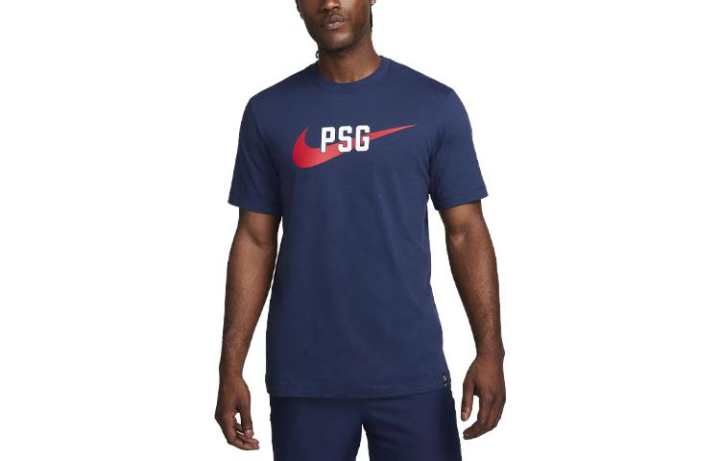Nike Nike T Shirts Men's Marine Blue Crew Neck Moderate Straight Fit