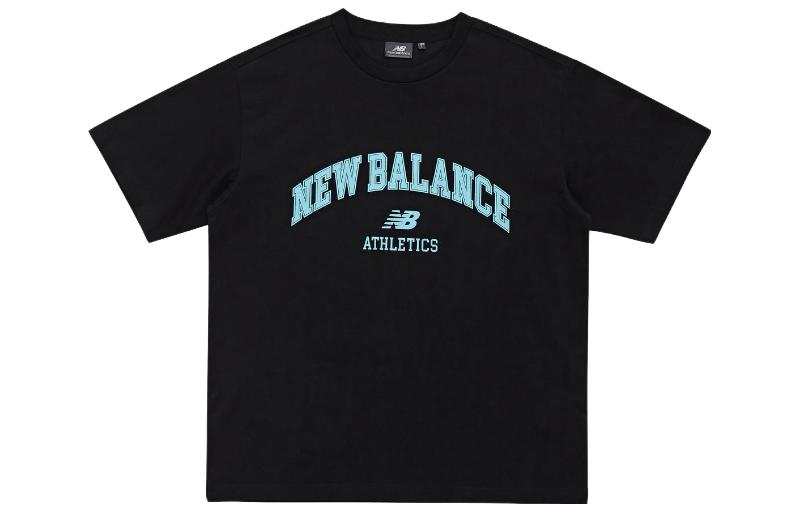 New Balance New Balance T Shirts Unisex Black Crew Neck Moderate Straight Fit