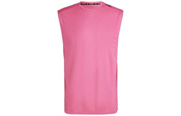 Adidas Adidas T Shirts Men's Pink Crew Neck Moderate Straight Fit