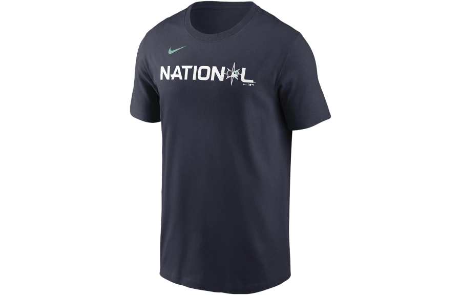Nike Nike T Shirts Men's Marine Blue Crew Neck Moderate Straight Fit