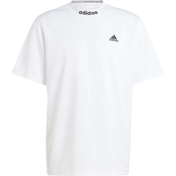 Adidas Adidas T Shirts Men's White Crew Neck Moderate Straight Fit