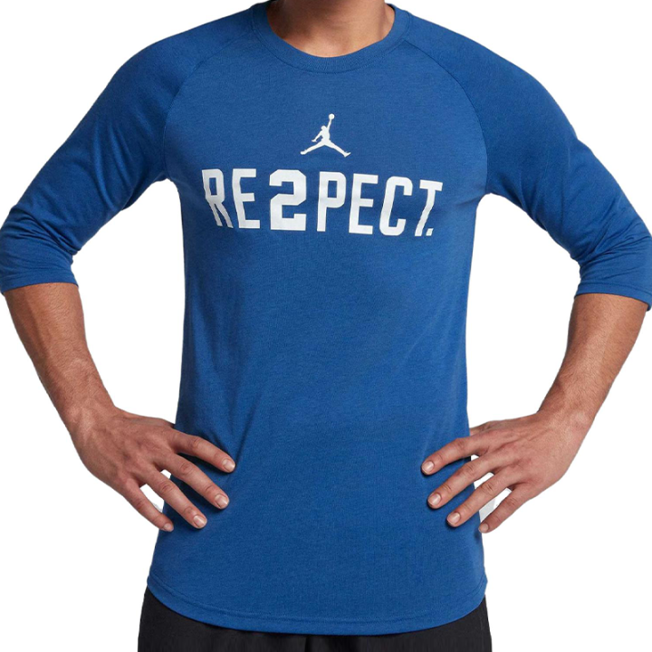 Jordan Jordan T Shirts Men's Blue Crew Neck Thin Straight Fit