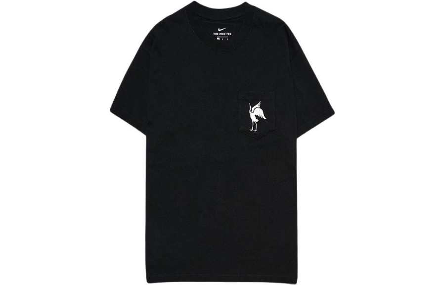 Nike Nike T Shirts Men's Black Crew Neck Moderate Straight Fit
