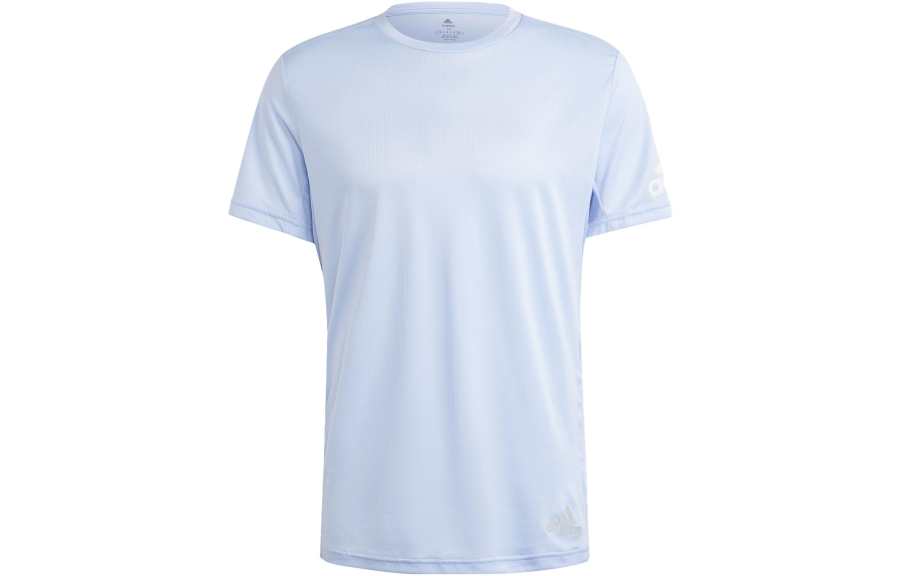 Adidas Adidas T Shirts Men's Light Blue Crew Neck Moderate Straight Fit