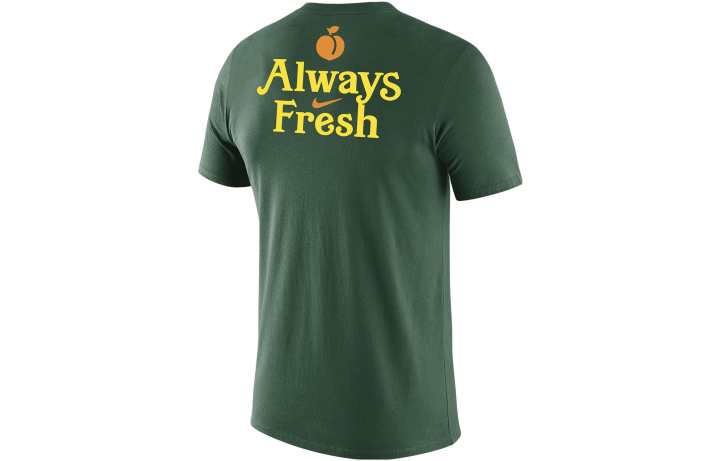 Nike Nike T Shirts Men's Canyon Green Crew Neck Moderate Straight Fit