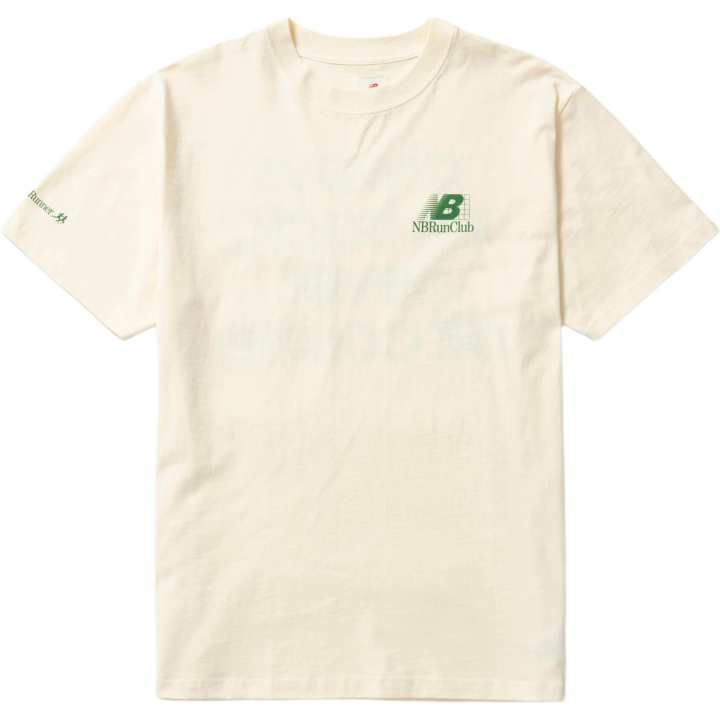 New Balance New Balance T Shirts Men's Ecru Crew Neck Thin Straight Fit