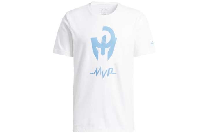 Adidas Adidas T Shirts Men's White Crew Neck Moderate Straight Fit
