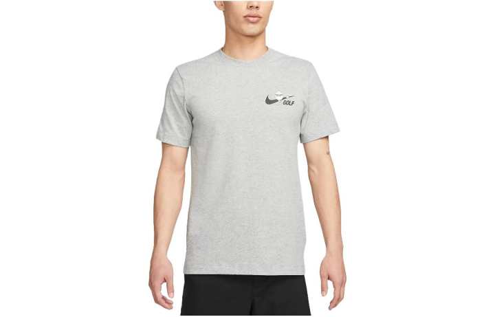 Nike Nike T Shirts Men's Light Gray Crew Neck Moderate Straight Fit