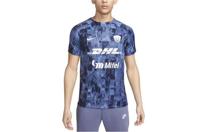 Nike Nike T Shirts Men's Blue Crew Neck Moderate Straight Fit