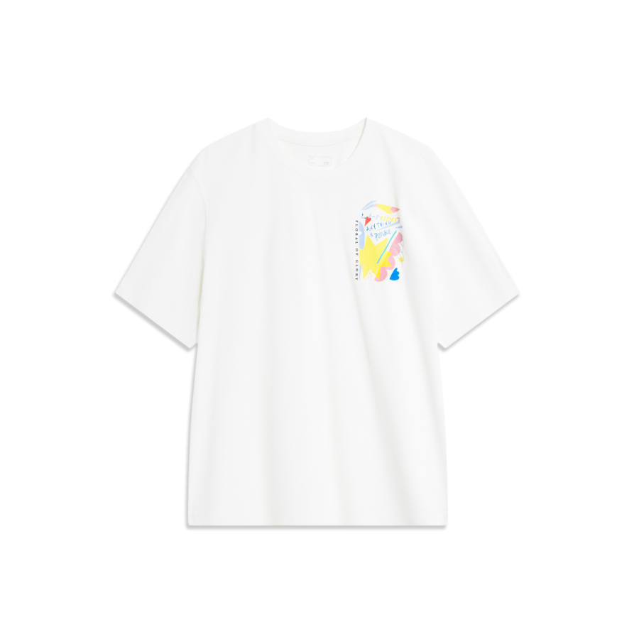 Li-Ning Li Ning Sports Life Collection T Shirt Unisex Ivory